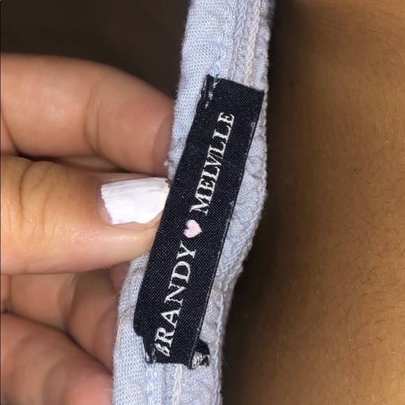 brandy melville light blue ruffle tank - Picture 5 of 5